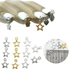 Металлические 3D пирсинг для ногтей в форме звезды Подвески 100 шт ЗолотоСеребро для УФ гель ногтей художественные шпильки украшения сплав болтающиеся аксессуары G10