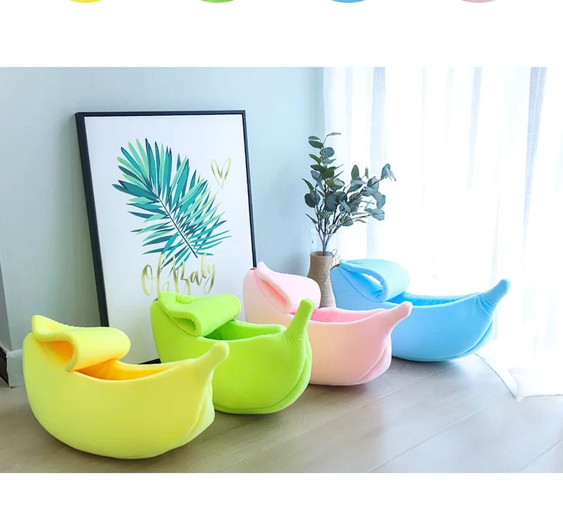 ГОРЯЧИЙ банан форма собака кошка кровать дом коврик прочный питомник Собачка