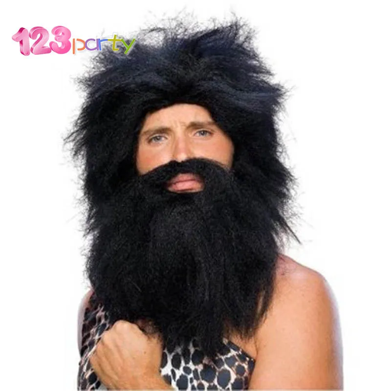 Вечерние парик дикаря на Хэллоуин с головной повязкой борода Маскарадная маска