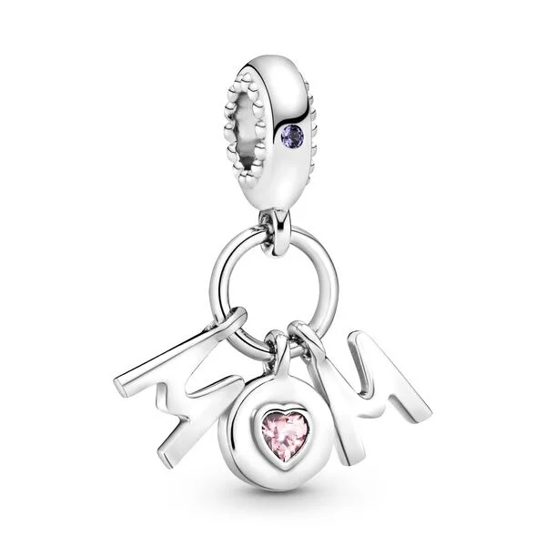 

925 Sterling Silver Beads Letter Happy Mom Family I Love You Pendant For Women Pandora Charms Original Bracelet Necklace