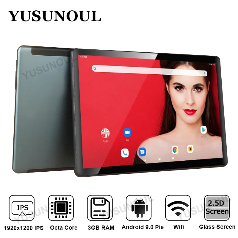 

New Fast Games/Videos Hot New Android 9.0 OS 10 inch tablet 4G LTE 32+64GB ROM 8 Cores 1920x1200 WiFi GPS Netflix Tablette 10.1"