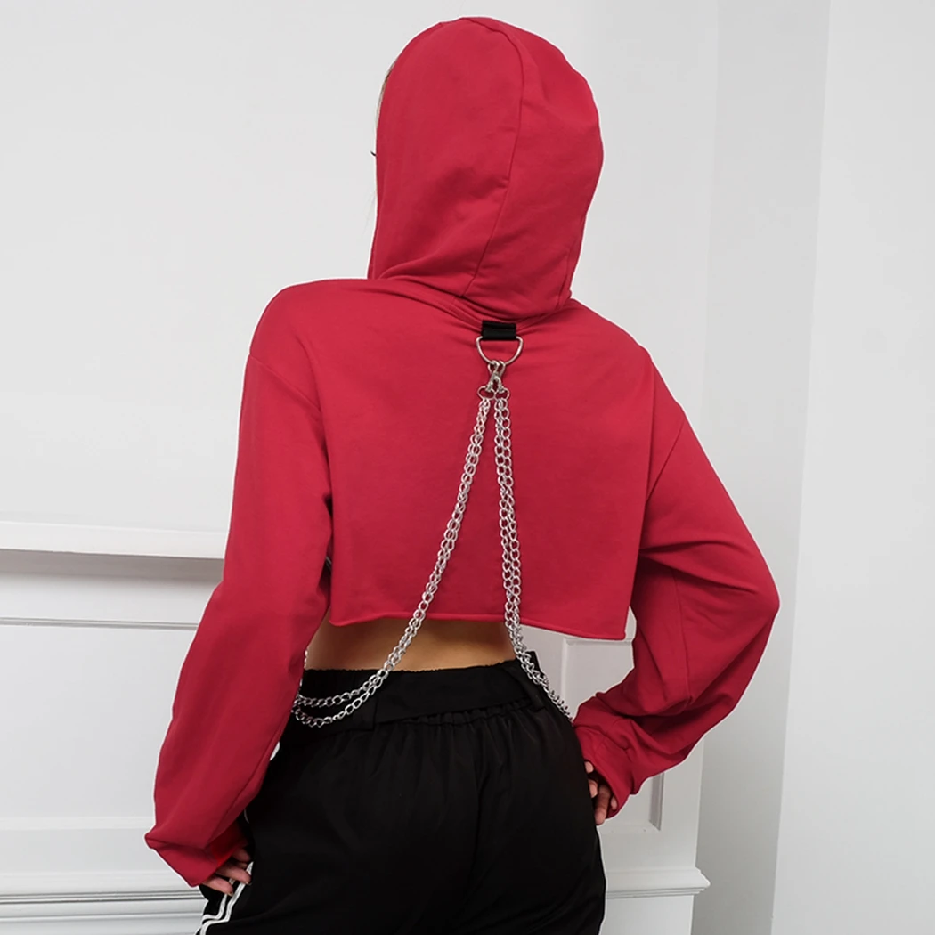 Индивидуальные хип хоп обрезанные толстовки женские модные хипстерская уличная