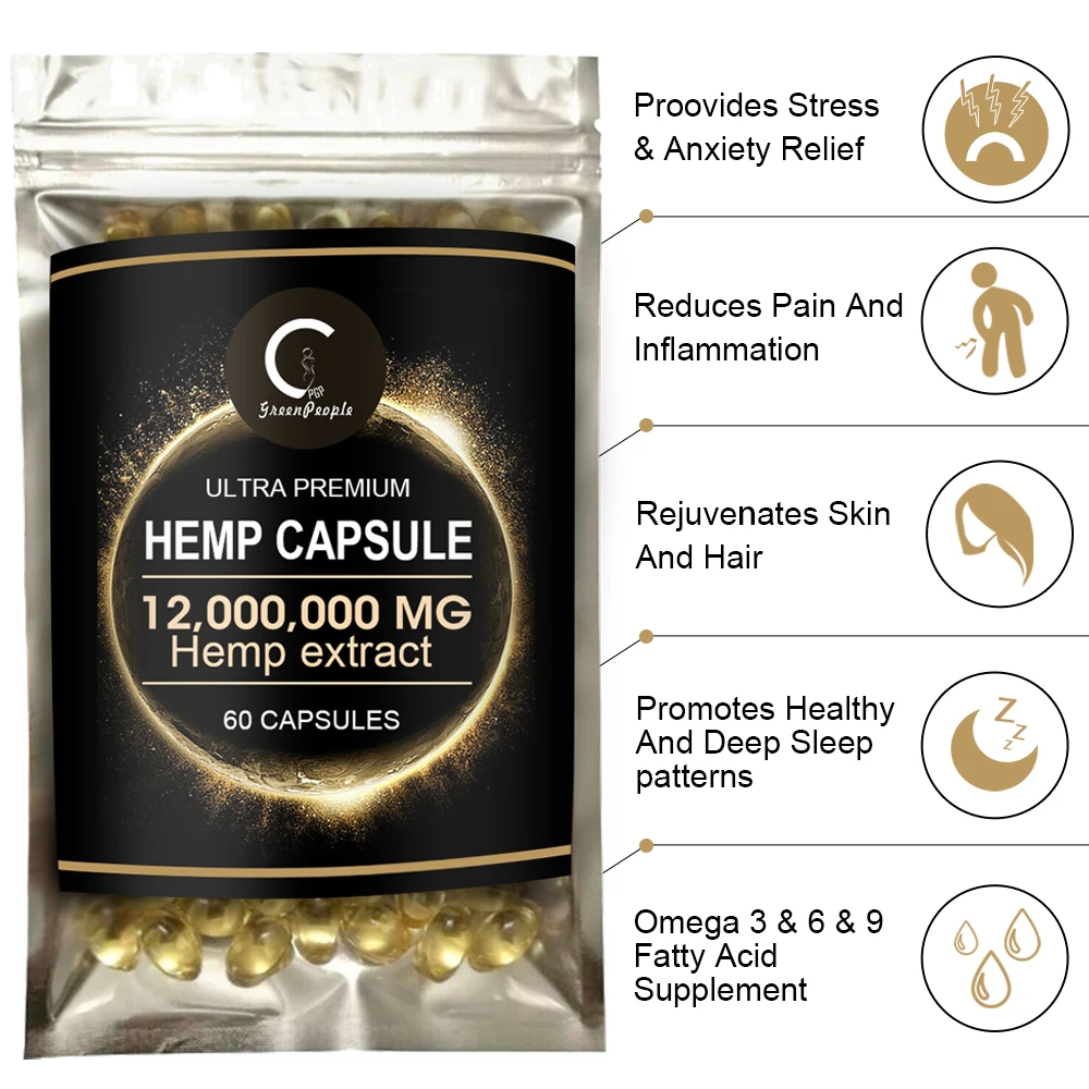 

Средство для ухода за кожей лица GPGP GreenPeople C-apsule, средство против старения, снятие боли в суставах, облегчение стресса, средство для сна и крас...