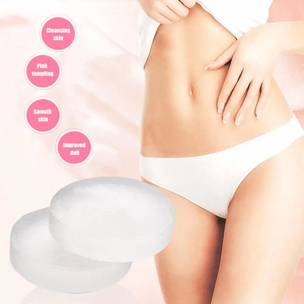 

Natural Active Enzyme Crystal Soap Intimate Bleaching Body Skin Whitening For Private Fade Areola Bath Shower High Quality