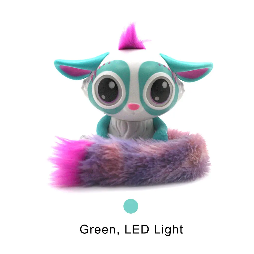 Милая плюшевая игрушка Acousto-optic Touch Interactive Pet волшебный цвет хвост фигурка лисы детские развивающие игрушки рождественские подарки для детей - Цвет: Green With Light