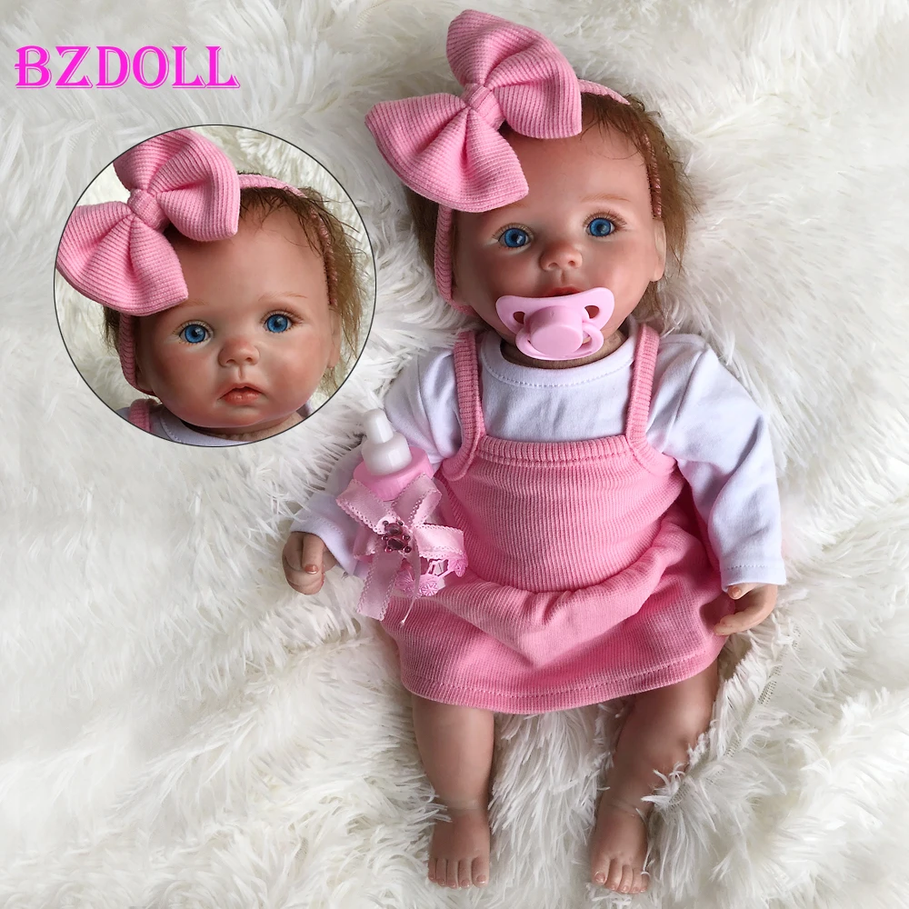 BZDOLL красивый 38 см мягкий силикон Reborn Baby Doll игрушка 15 &quotреалистичные