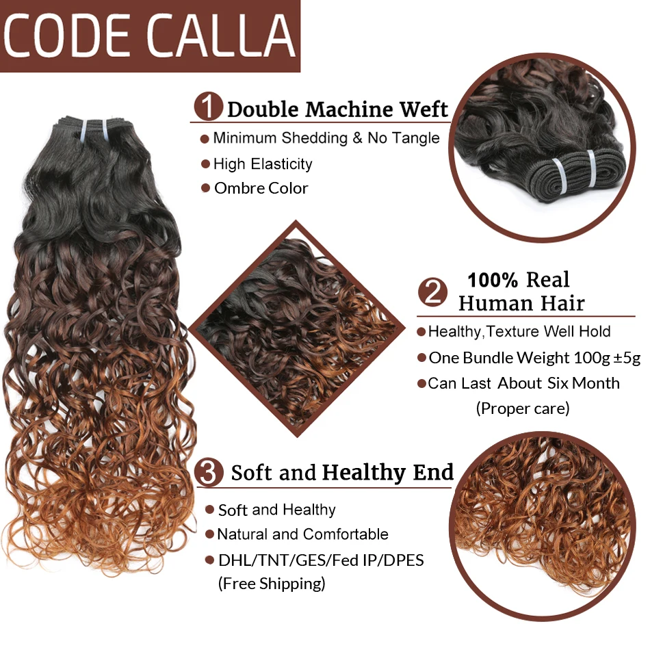 Code CALLA Remy эффектом деграде(переход от темного к Цвет волнистые волосы пряди с 13*4 Кружева Фронтальные Часть бразильские пряди человеческих волос для Инструменты для завивки волос для наращивания