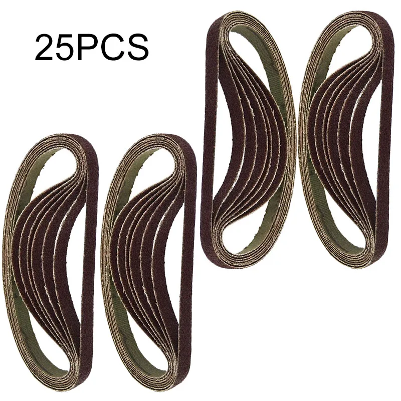 25pcs/Set 330 X 10mm Air Finger Sander Sadning Belt 60/80/100/120 Grit Aluminum Oxide Suitable For Wood/ Paint/varnish/ Plastic |