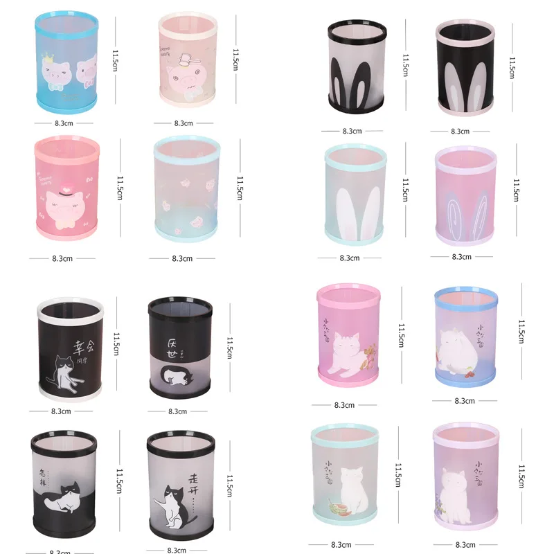 Милый круглый PP пластиковый DIY держатель ручки мультфильм кошка креативная
