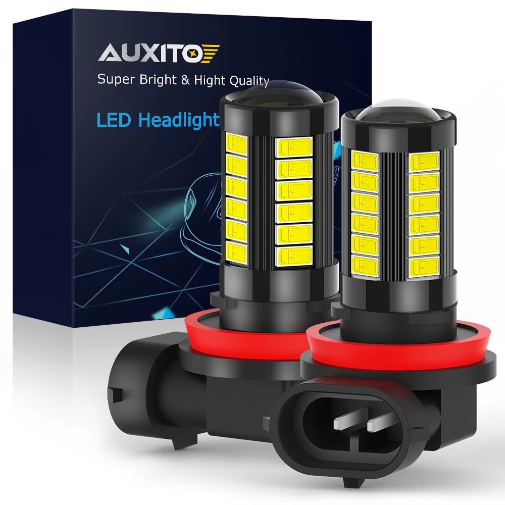 

Автомобильные противотуманные фары AUXITO H11 Светодиодный лампы H10 9005 HB3 9006 HB4 H9 H8 H16 PSX24W, белые светодиодные противотуманные фары для Audi BMW VW Ford ...