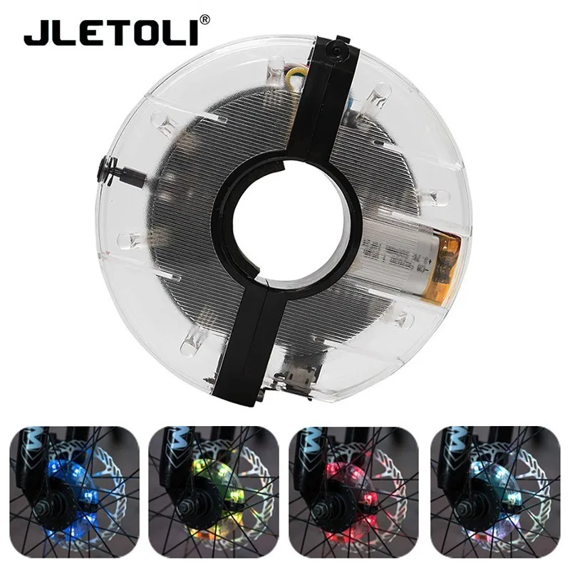 JLETOLI USB Перезаряжаемые велосипедные втулки светильник светодиодная велосипедная спица колесо Предупреждение светильник Водонепроницаемый ночной езды на велосипеде аксессуары для езды на велосипеде