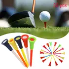 50 шт., многоцветные футболки для гольфа, 85 мм, для вождения, тренировочный инструмент, небьющаяся чашка, тройник, резиновые для гольфа, подушки, оборудование, шаровой держатель