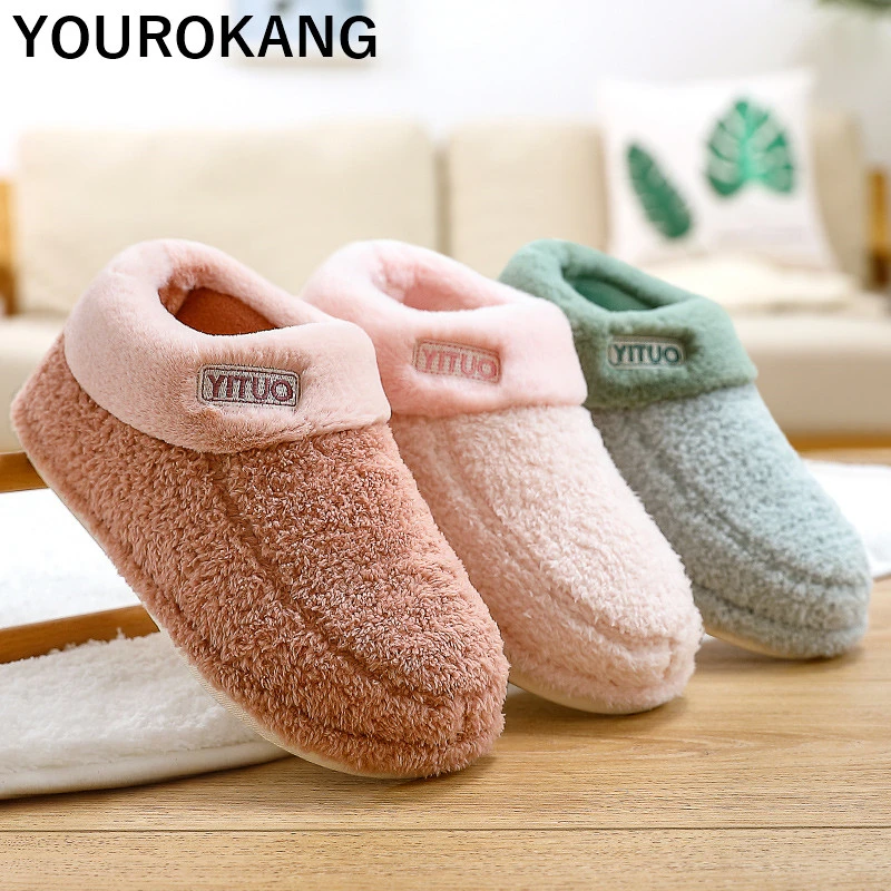 2019 г. Зимняя мужская обувь теплые домашние тапки меховые хлопковые тапочки для