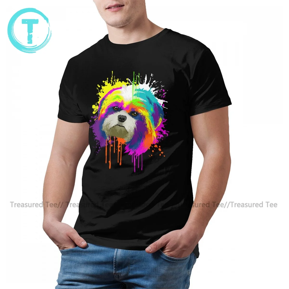 

Paw T-Shirt Summer Cute 100 Cotton T Shirt Graphic Short Sleeve Tshirt Male 4XL