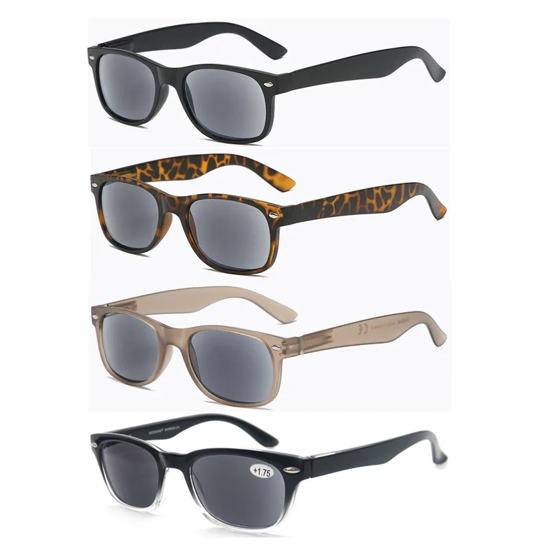 Солнцезащитные очки для чтения мужские классические квадратные рамки гибкие