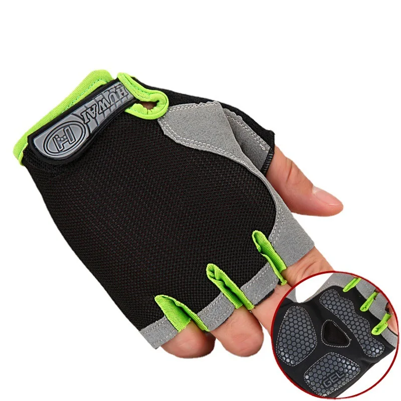 

HOT Cycling Anti-slip Anti-sweat Men Women Half Finger Gloves Breathable Anti-shock Sports Gloves Bike Bicycle Glove