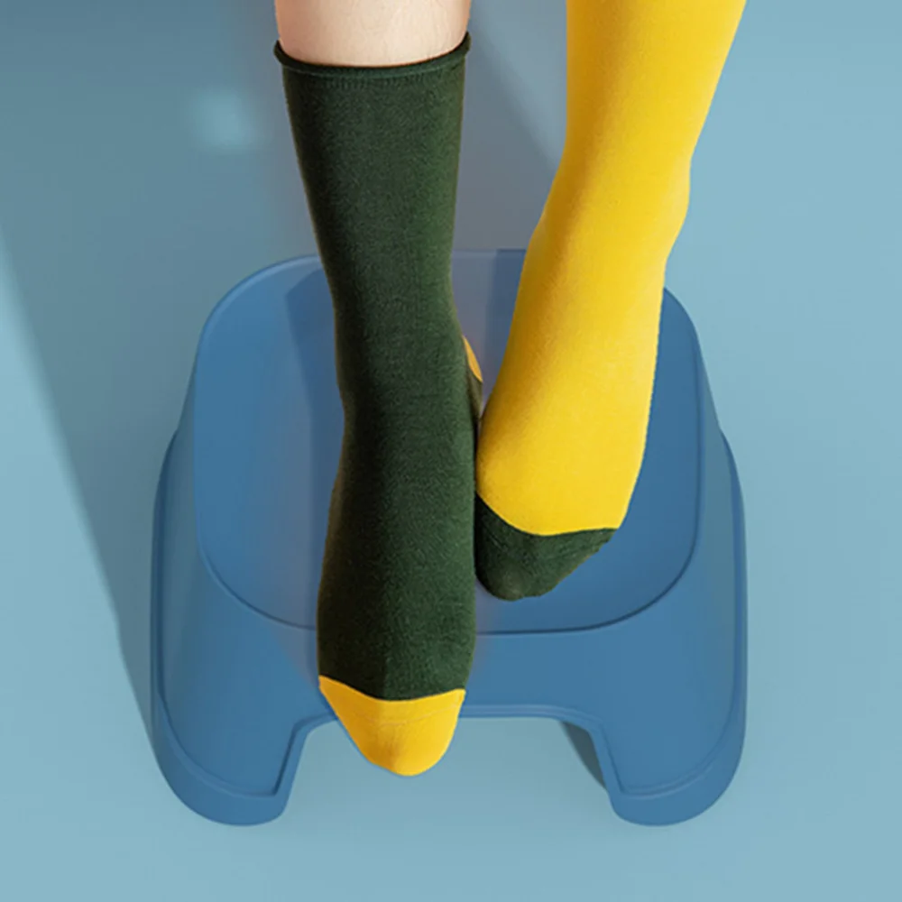 

1PC Anti-slip Stool Multi-use Step Stool Shoes Wearing Stool Small Bathroom Stool for Home Dorm (Blue)