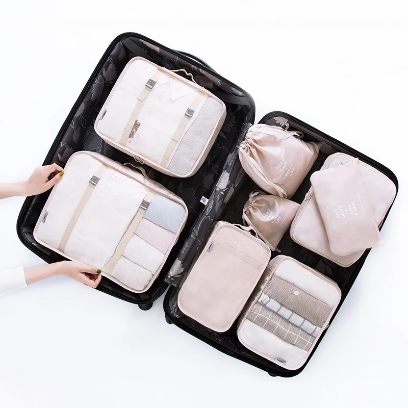 8 шт./компл. портативные сумки для хранения одежды дорожный набор чемодан деловых