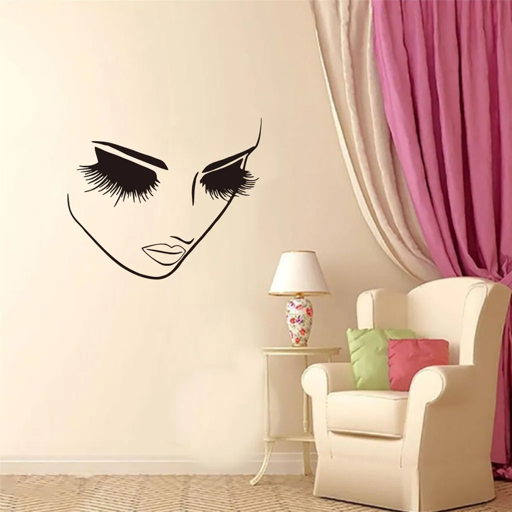 Красивые ресницы настенные Стикеры украшения для гостиной и девушки дома