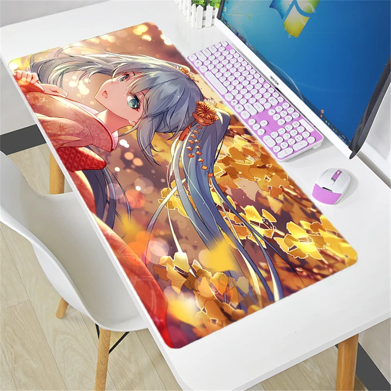 

Anime Vocaloid Extra Large Gaming Mouse Pad DIY Computer Gamer Laptop Keyboard Carpet Mouse Mat Anime Non-Slip Rubber Table Rug