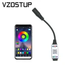 Мини RGB Bluetooth-совместимый контроллер DC 5 в 12 В 24 В музыка Bluetooth SMD COB контроллер светодиодной ленты для ленсветильник RGB s