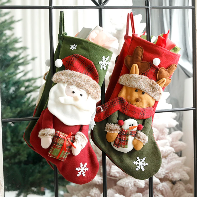 

Украшения для рождества Рождественские носки, Подарочный пакет, многофункциональные Украшения для рождественской елки, Декор для дома, гос...