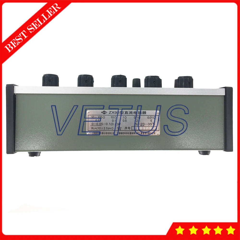 ZX92 5 циферблатных резисторов коробка десятилетних с диапазоном 0 01 ~ 1111 10 мегаом