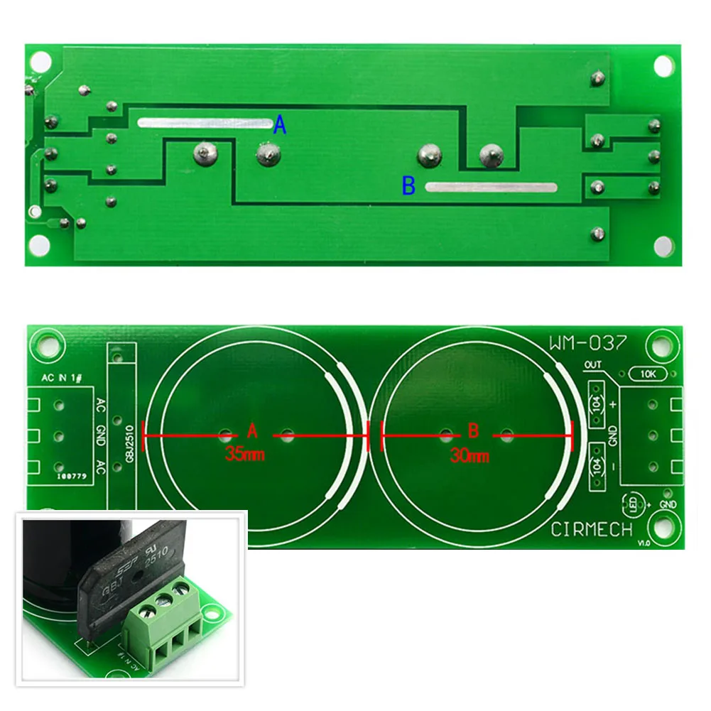 

Capacitor Module For Amplifier Dual Power Finished Easy Install Durable Replacement Accessories DIY Audio Rectifier Filter Board