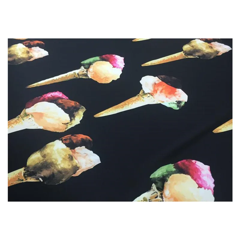 

Ice cream printing polyester fabric cloth 145 cm width Ladies children shirt dress clothing fabric alibaba express