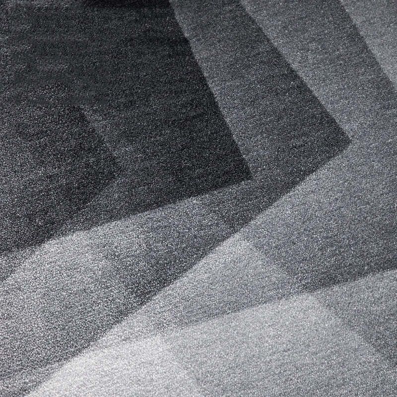 

Gradient Grey with Gold Line Round Carpet Living Room Compute Chair Mat Home Round Rug for Bedroom Cloakroom Nordic Carpet