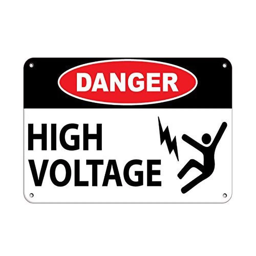 

Danger High Voltage Hazard Sign Safety Retro tin sign nostalgic ornament metal poster garage art deco bar cafe shop