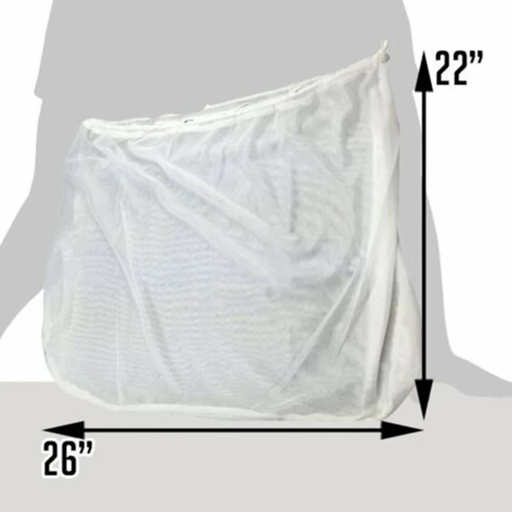 

Extra Large Drawstring Brew In A Bag Straining BIAB Homebrew Wine Reusable Filter Mesh Bag Strainer Kitchen Tool 26X 22"
