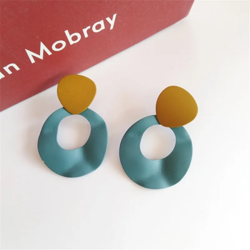 2020 New Products Retro Geometric Irregular Round Metal Earrings Fashion Hot Sale Simple Paint Women Wedding Party Jewelry | Украшения и