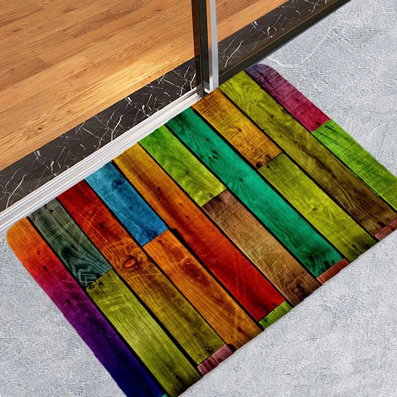 

Flannel printing thickened door mat, bathroom mat, bedside mat, water absorption, dust absorption, non-slip washable foot matm