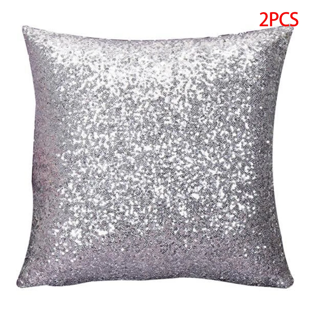 

Чехол для подушки с блестками, 2 шт., квадратная подушка, чехол для подушки, декоративный Чехол для автомобильного дивана, кровати, гостиной