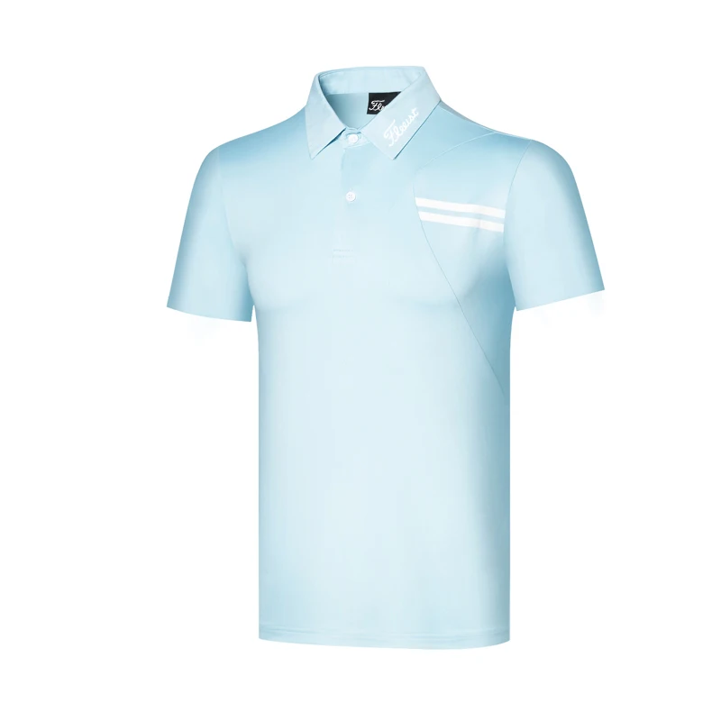 

Мужская быстросохнущая дышащая футболка-поло с коротким рукавом и отложным воротником