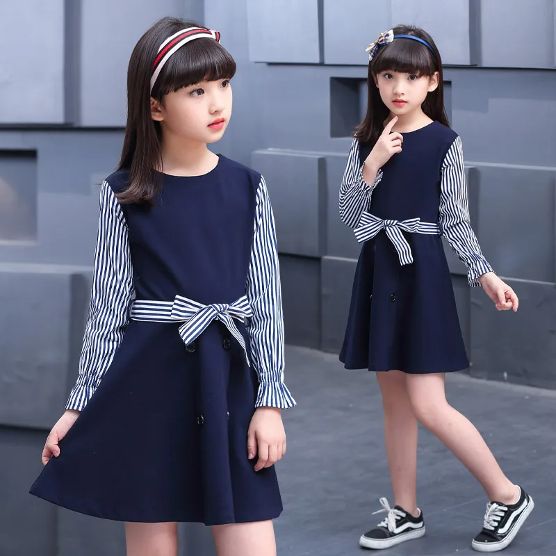 Школьная одежда коллекция 2019 года подростковое платье Одежда для девочек