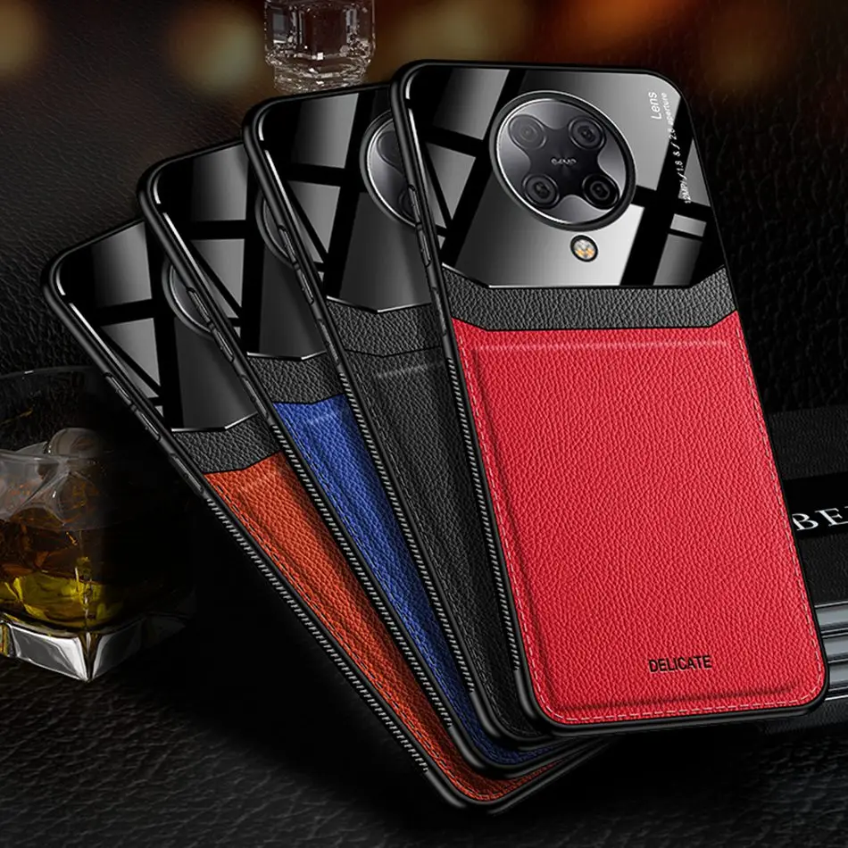 Винтажный кожаный чехол для Xiaomi Redmi K30 Pro роскошный зеркальный оргстекл ПК