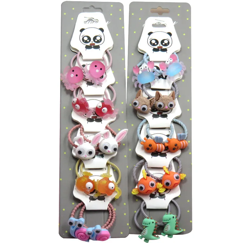 10 шт./лот милые животные кролик эластичные повязки для волос девочек ручная