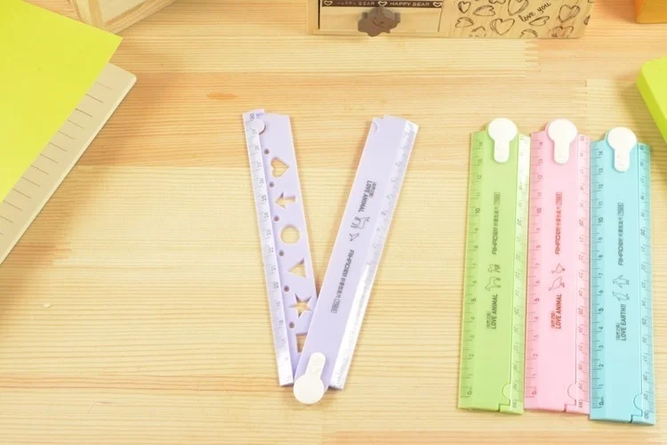 30 см милые кавайные конфеты складная пластиковая линейка для детей студенческий
