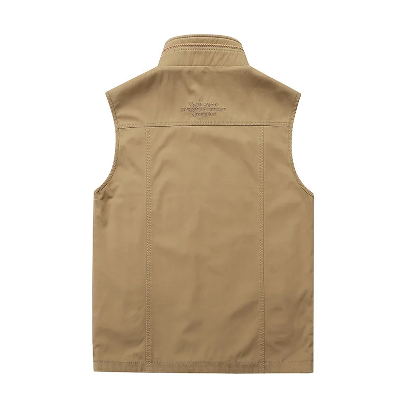 

New Arrival Spring Autumn Vest Men Double Sides Wear Stand Collar Sleeveless Jacket Men Casual Cotton Outdoor Mens Waistcoat