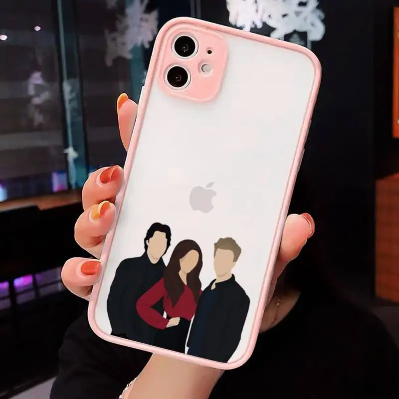 

The Vampire Diaries Phone Case Matte Transparent for iPhone 7 8 11 12 s mini pro X XS XR MAX Plus cover funda