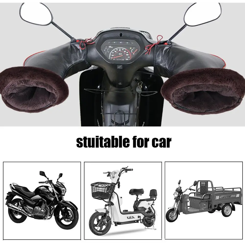 

Утолщенные перчатки на руль мотоцикла, ветрозащитные, зимние, утолщенные, теплые, 1 пара