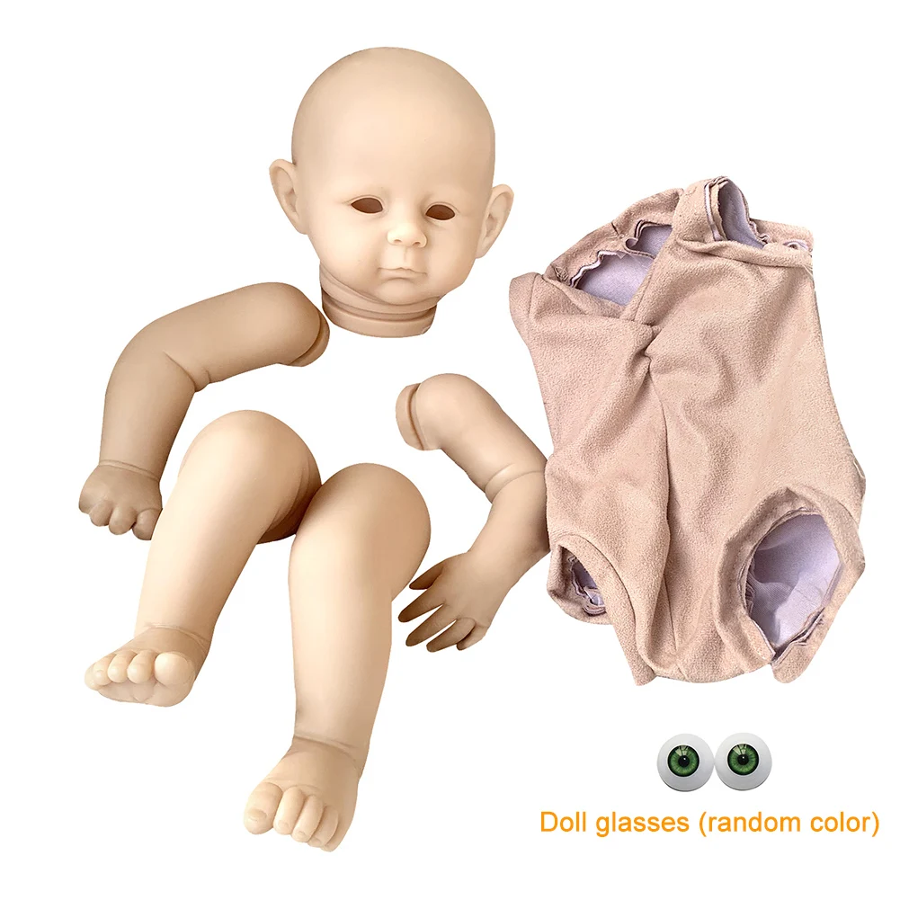 

22inch For Beginners Toys DIY Making Cloth Body Archie Lifelike Gift Baby Soft Silicone Reborn Doll Kit Interactive Mould