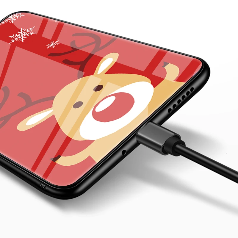 Рождество закаленное Стекло Чехлы для Xiaomi mi Red mi S2 Примечание 7 5 6 K20 Pro CC9e CC9 8 9 SE Lite Explorer A2 6X 6A 7A mi x 2S 3 Чехол