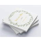 Индивидуальная зеленая Свадебная Гостевая книга, свадебная книга с венком, белый свадебный альбом для гостей, золотые свадебные подарки с именем
