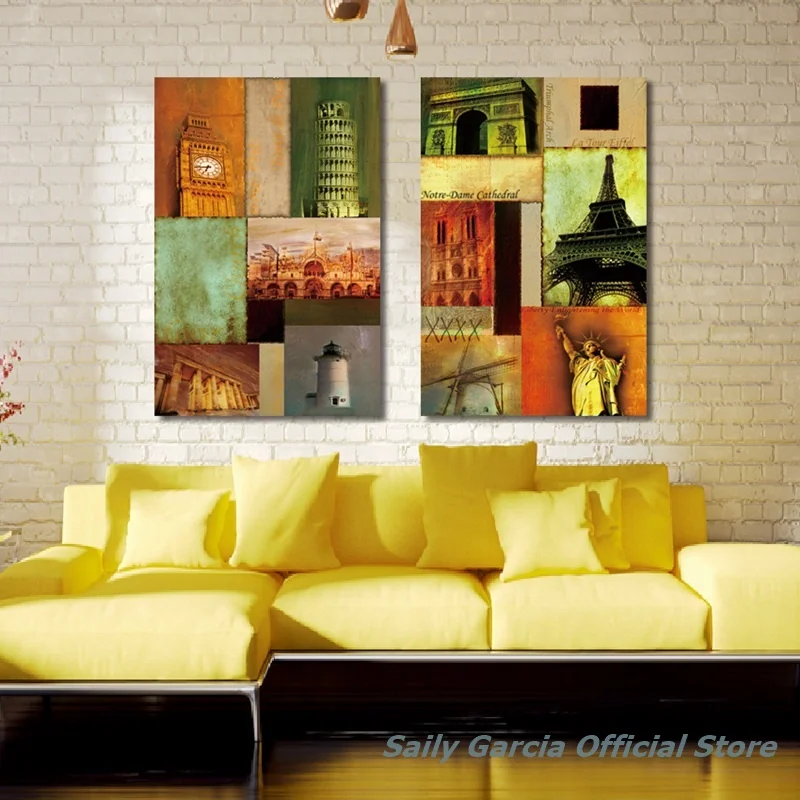 Винтажные постеры для печати Абстрактная Картина на холсте с изображением