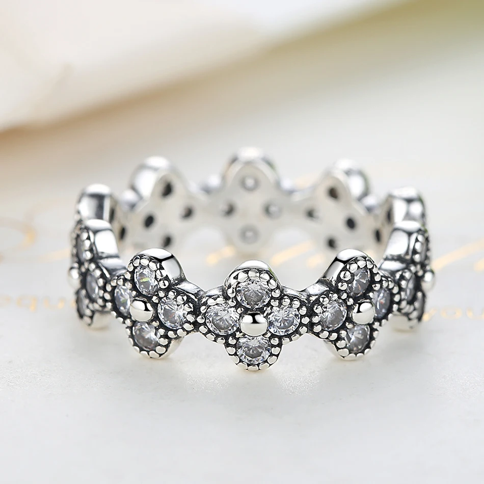 925 серебряные кольца для Для женщин ослепительно кольцо с маргариткой