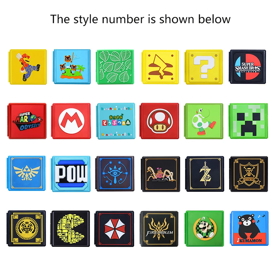 

For Nintend Switch Accessories Portable Game Cards Case 12 in 1 Shockproof Hard Shell Cover Storage Box For Nintendo Switch NS