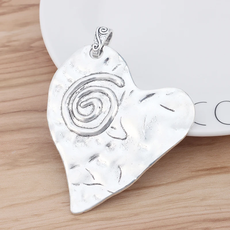 5 шт. большой спиральный вихревой молотковый фон для ожерелья ювелирные изделия